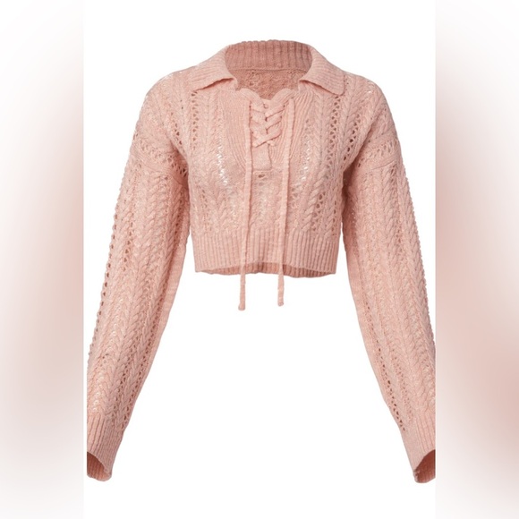 Cropped Pointelle Sweater - Picture 16 of 16